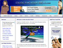 Tablet Screenshot of exotic-vacation-ideas.com